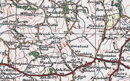 Old map of Armshead in 1921
