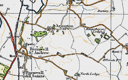 Old map of Armston in 1920