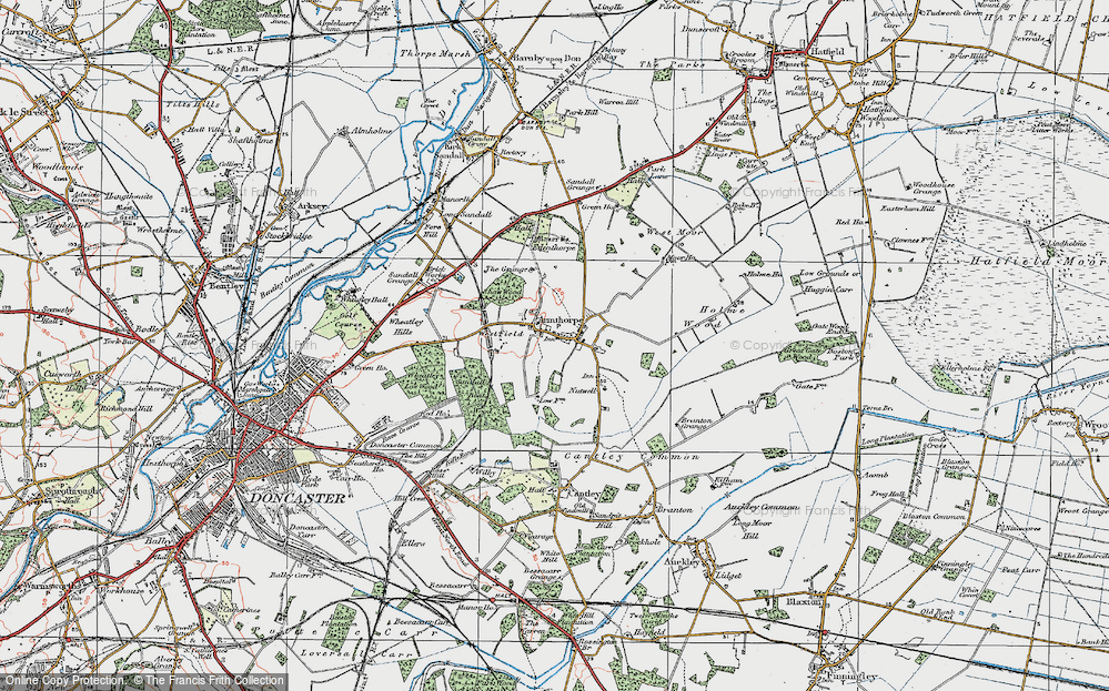 Old Map of Armthorpe, 1923 in 1923