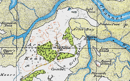 Old map of Arne in 1919