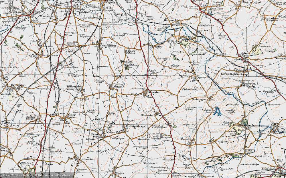 Old Map of Arnesby, 1920 in 1920
