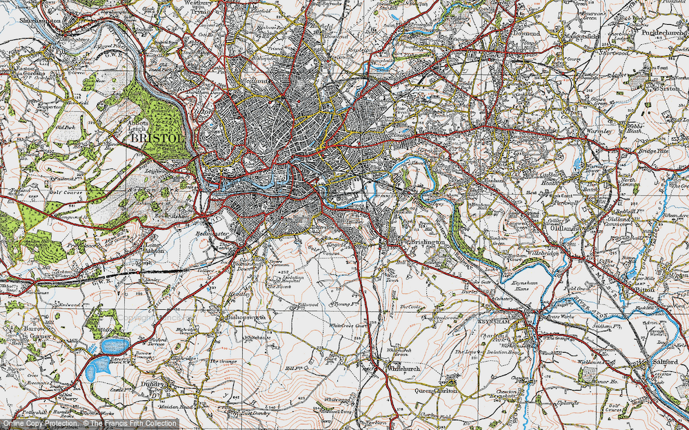 Old Map of Arno's Vale, 1919 in 1919