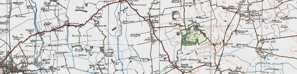 Old map of Arnold Carr in 1924