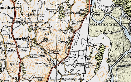 Old map of Arrad Foot in 1925