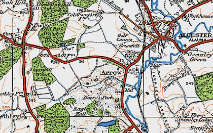 Old map of Ragley Hall in 1919