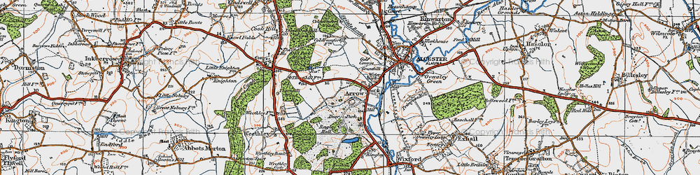Old map of Ragley Hall in 1919