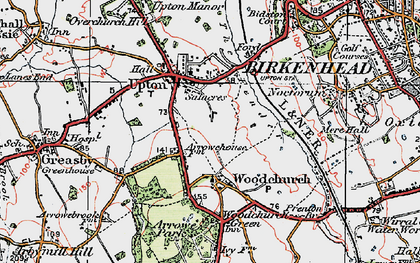 Old map of Arrowe Hill in 1923