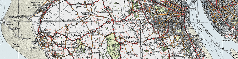 Old map of Arrowe Hill in 1923