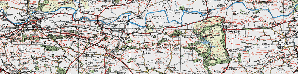 Old map of Arthington in 1925