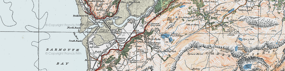 Old map of Bryn Brith in 1922