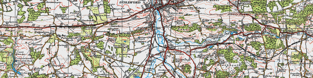 Old map of Artington in 1920