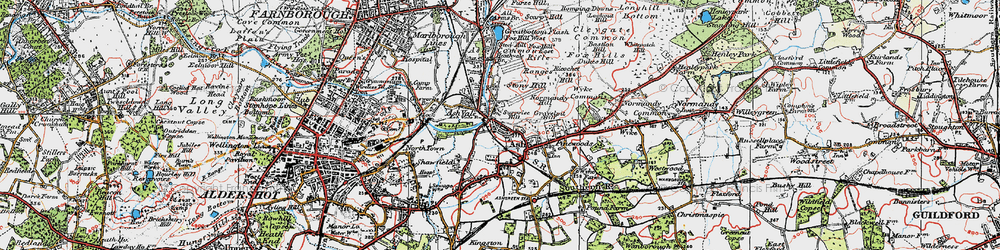 Old map of Ash Common in 1919