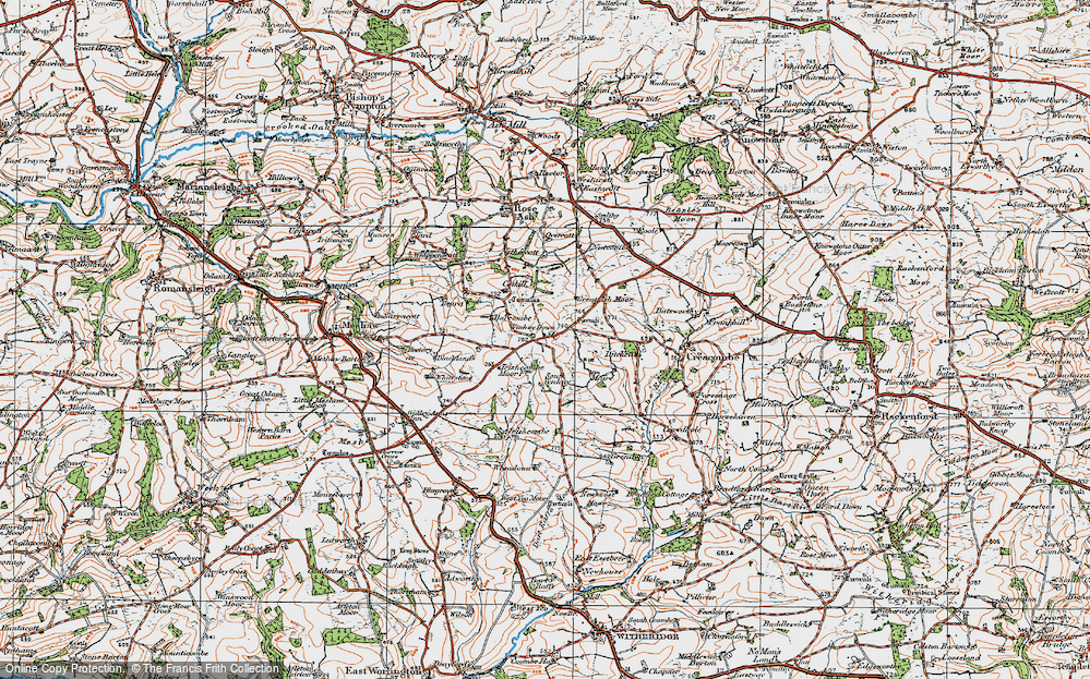 Old Map of Ash Moor, 1919 in 1919