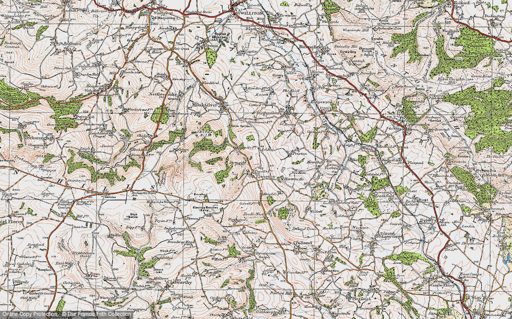 Old Map of Ashbeer, 1919 in 1919