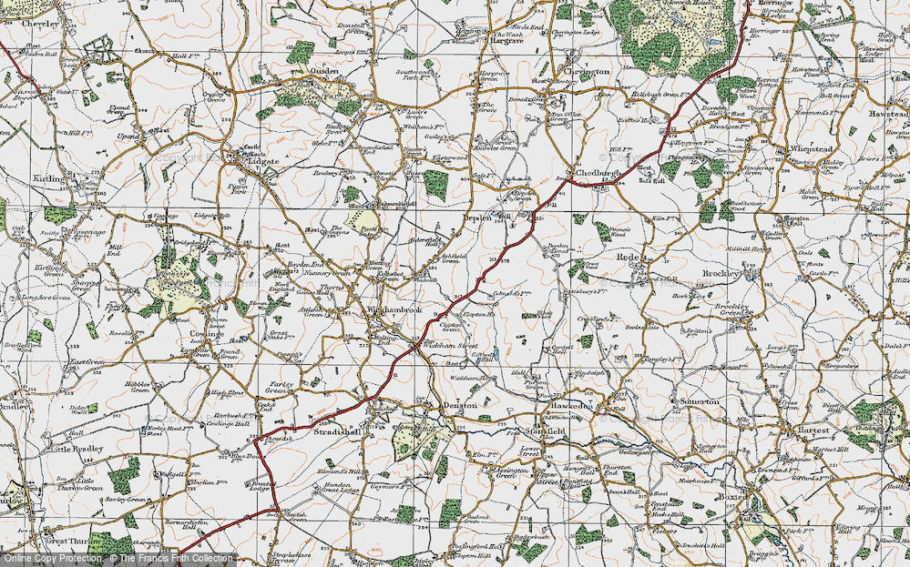 Old Map of Ashfield Green, 1921 in 1921