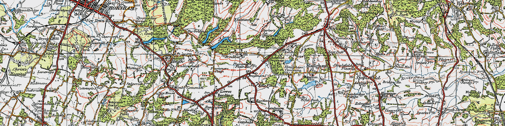 Old map of Ashfold Crossways in 1920