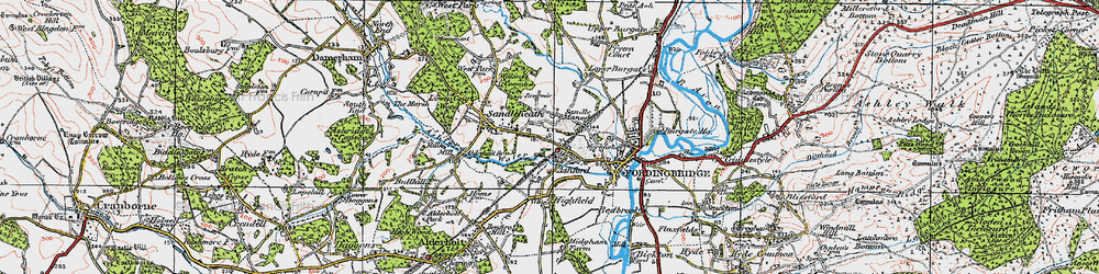 Old map of Ashford in 1919