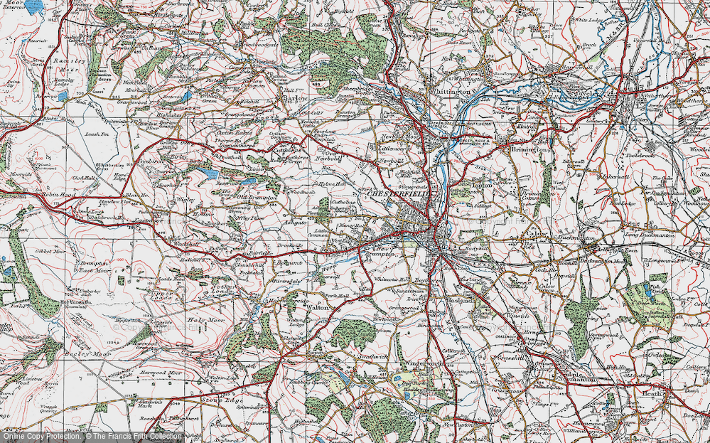 Old Map of Ashgate, 1923 in 1923