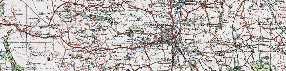 Old map of Ashgate in 1923