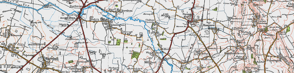 Old map of Ashington in 1919