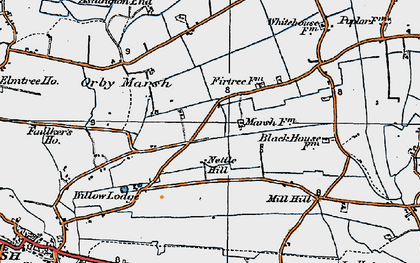 Old map of Ashington End in 1923