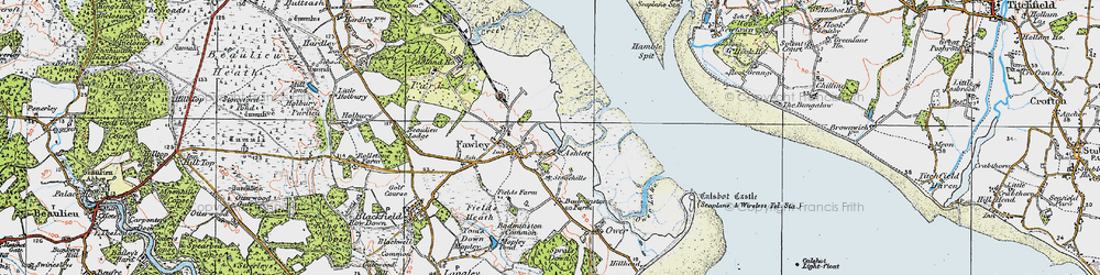 Old map of Ashlett in 1919
