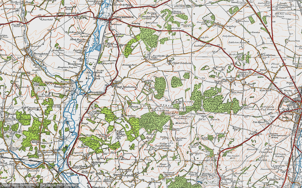 Old Map of Historic Map covering Parnholt Wood in 1919
