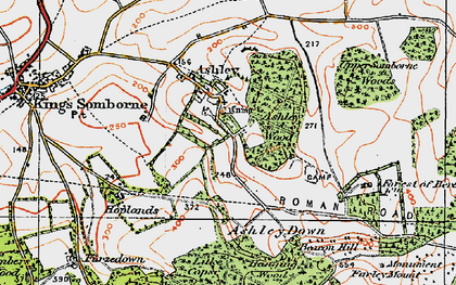 Old map of Ashley Down in 1919