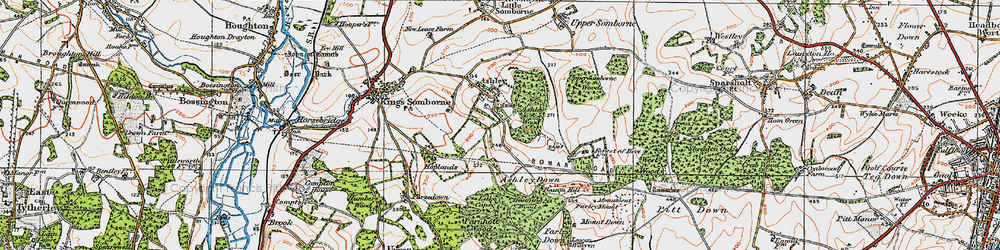 Old map of Parnholt Wood in 1919