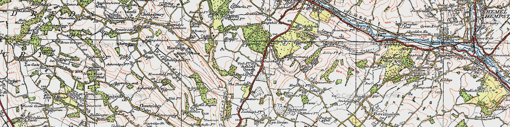 Old map of Ashley Green in 1920