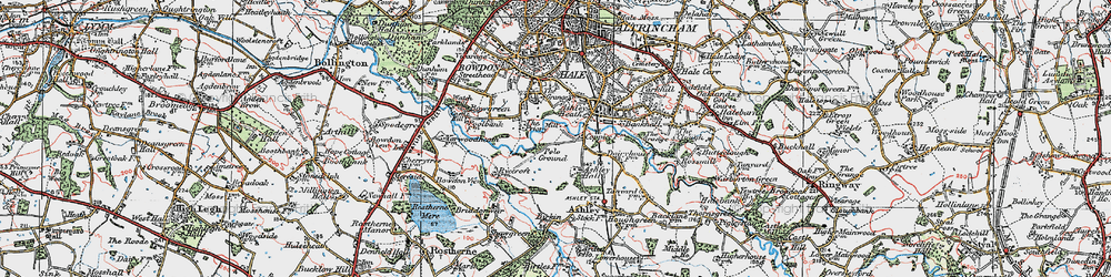 Old map of Ashley Heath in 1923