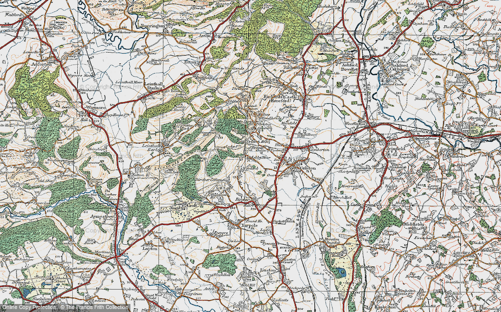 Old Map of Ashley Moor, 1920 in 1920