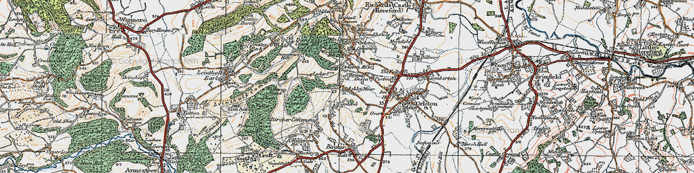 Old map of Ashley Moor in 1920