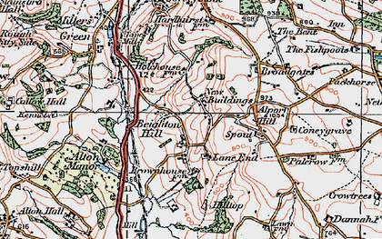 Old map of Ashleyhay in 1921