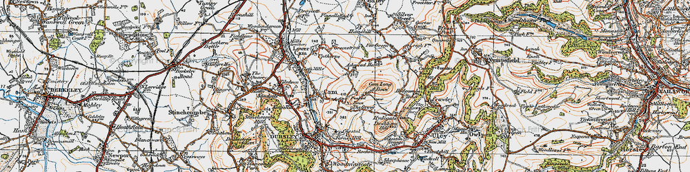 Old map of Ashmead Green in 1919