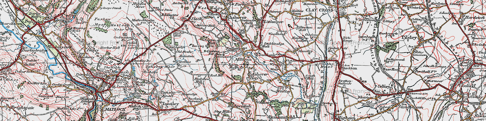 Old map of Ashover Hay in 1923