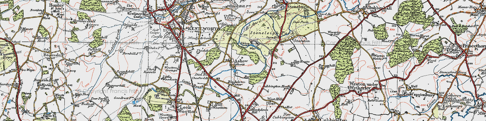 Old map of Ashow in 1919