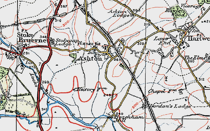 Old map of Ashton in 1919