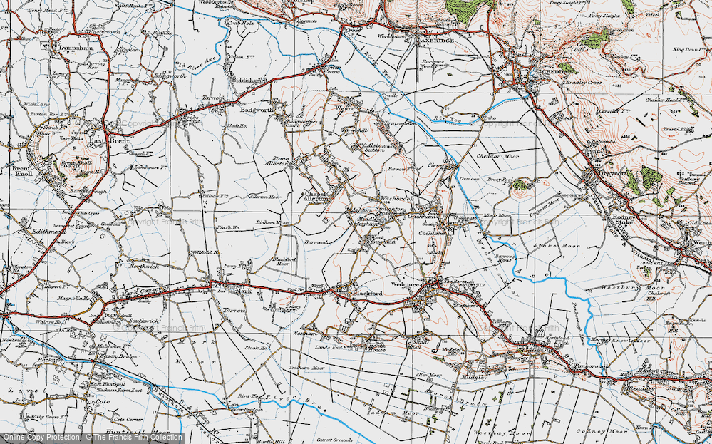 Old Map of Historic Map covering Burmead in 1919