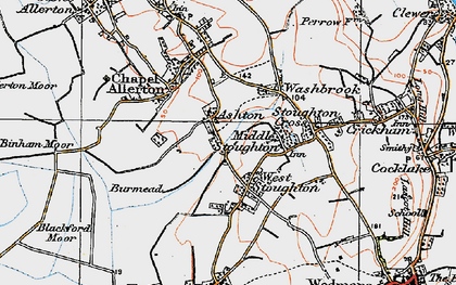 Old map of Burmead in 1919