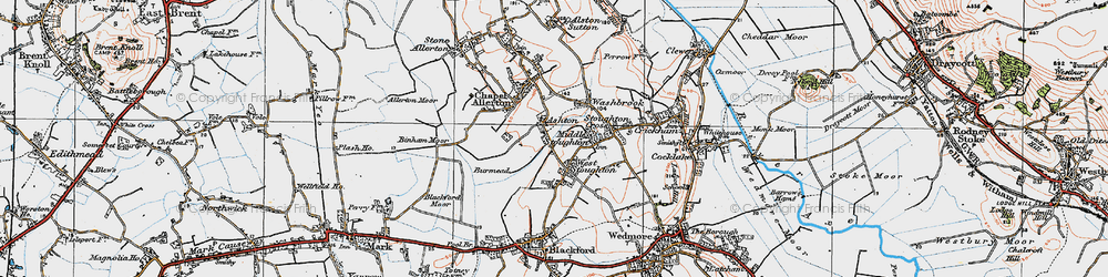 Old map of Burmead in 1919