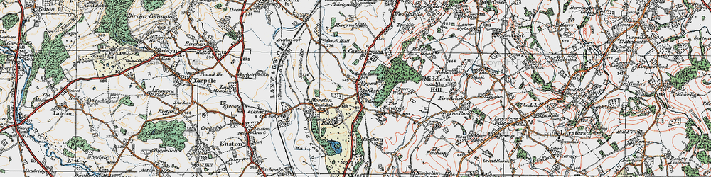 Old map of Ashton in 1920