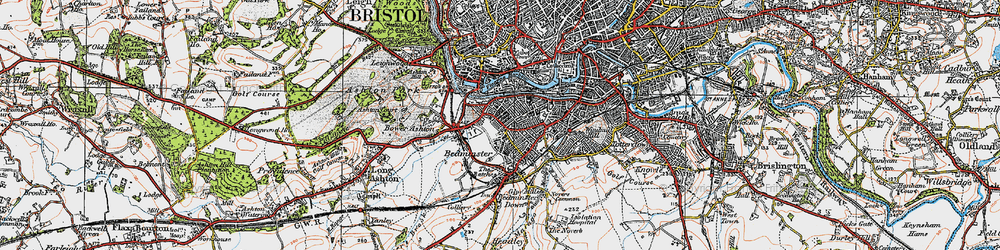 Old map of Ashton Gate in 1919