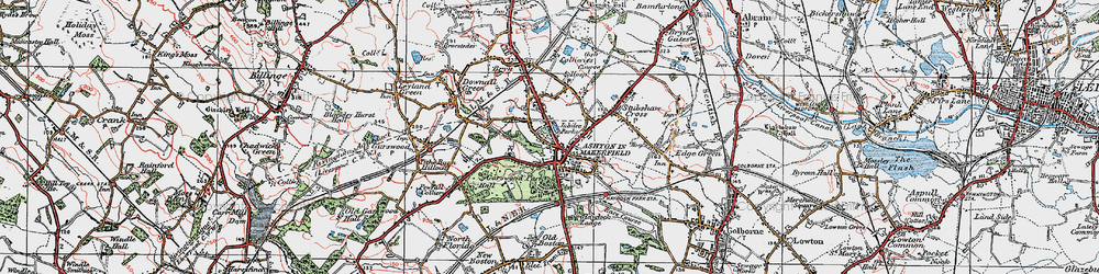 Old map of Ashton-in-Makerfield in 1924