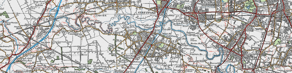 Old map of Ashton Upon Mersey in 1923