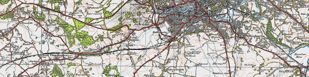 Old map of Ashton Vale in 1919