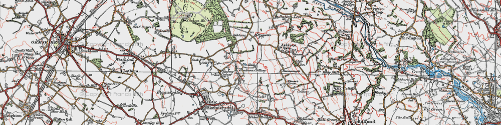 Old map of Ashurst in 1923