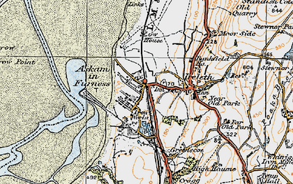 Old map of Askam Pier in 1925
