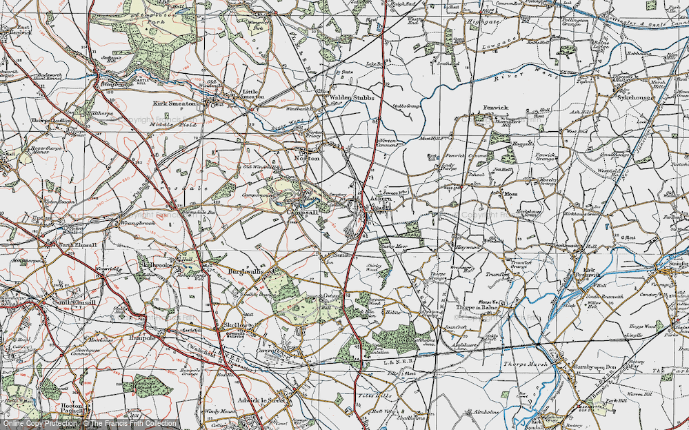 Old Map of Askern, 1923 in 1923