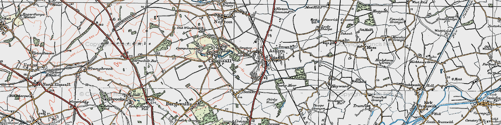 Old map of Askern in 1923